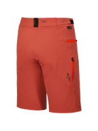 Alpinestars Spodenki A-Dura Elite, męskie spodenki rowerowe MTB w kolorze ciemnopomarańczowym, widok z tyłu, z wytrzymałego materiału Cordura z kieszeniami na zamek