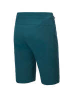 Alpinestars A-Dura Shorts, spodenki rowerowe MTB, kolor Dark Pine, widok z tyłu, minimalistyczny design, wytrzymały materiał rozciągliwy w dwóch kierunkach, regularny krój do jazdy MTB