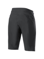 Alpinestars Stella A-Dura Liner Shorts, damskie spodenki rowerowe MTB, czarne, widok z tyłu, boczna kieszeń na zamek, materiał rozciągliwy w dwóch kierunkach
