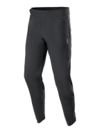 Alpinestars Youth A-Dura Pants, młodzieżowe spodnie rowerowe MTB, czarne, z dwiema przednimi kieszeniami na zamek i małym białym logo Alpinestars na lewym udzie, zwężane nogawki, wytrzymały, elastyczny materiał do młodzieżowego kolarstwa górskiego