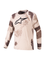 Alpinestars Koszulka A-Dura Ride, koszulka rowerowa MTB z długim rękawem, piaskowy kamuflaż, grafika z logo Astars na piersi, elastyczna i szybkoschnąca tkanina