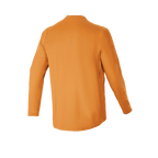 Alpinestars A-Dura Rocker Long Sleeve Jersey, koszulka rowerowa MTB, ciemnozłota, widok z tyłu, przedłużony tył zapewniający osłonę, techniczny materiał żakardowy
