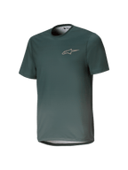 Alpinestars Youth A-Dura Rise Jersey, młodzieżowa koszulka MTB z krótkim rękawem, ciemnozielona Silver Pine, okrągły dekolt z subtelnym logo na piersi, lekka oddychająca tkanina żakardowa, regularny krój