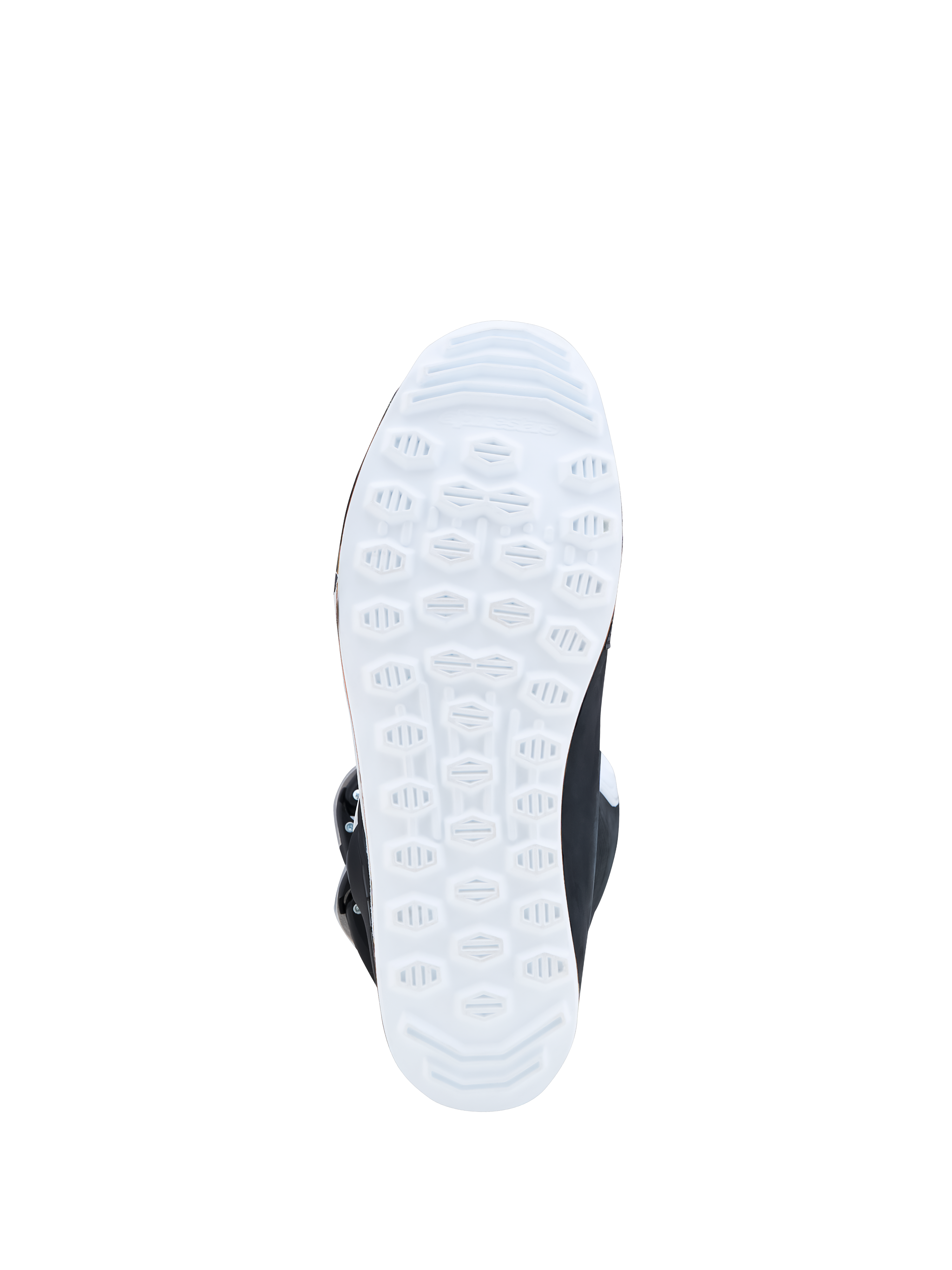 Alpinestars Tech-T Boots, trials motorcycle boots featuring a high-grip white rubber sole for rough terrain and peg feel.