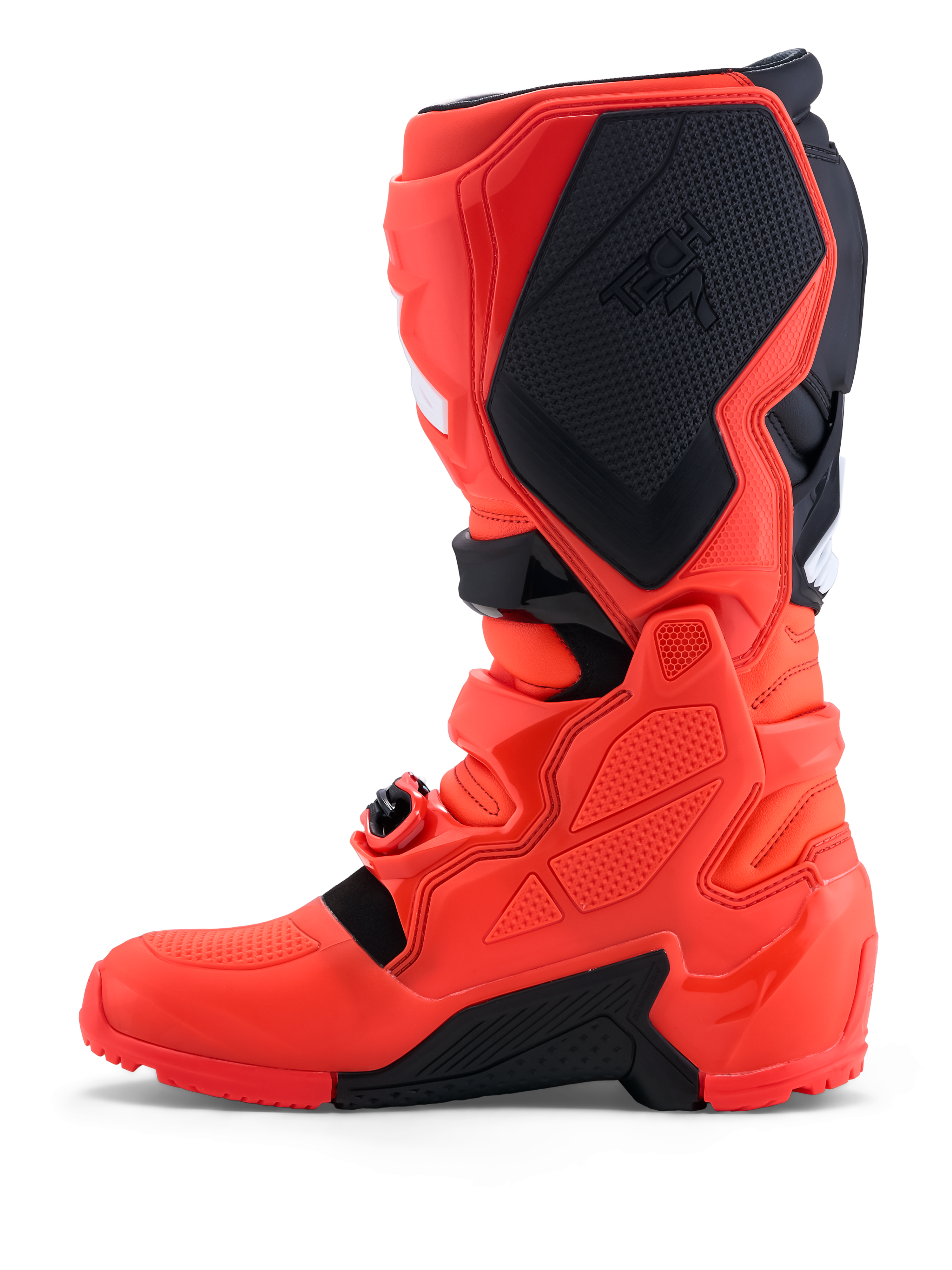 Alpinestars Tech 7 Enduro Boots, Red and Black Men's Motocross Boots with CE Certified TPU Protection and High-Grip Soles.