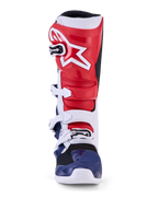 Alpinestars Tech 7, męskie buty motocrossowe Unity, czerwone, białe i niebieskie, z ochronną konstrukcją TPU.
