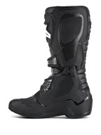 Alpinestars Tech 3 Enduro Boots, Off-Road Motorcycle Boots, Black, medial side profile featuring textured TPU grip panels, protective shin plate, and durable construction for enduro and motocross.