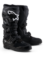 Czarne i szare buty Alpinestars Tech 7 Enduro Gore-Tex, wodoodporne buty motocyklowe off-road z ochroną TPU.