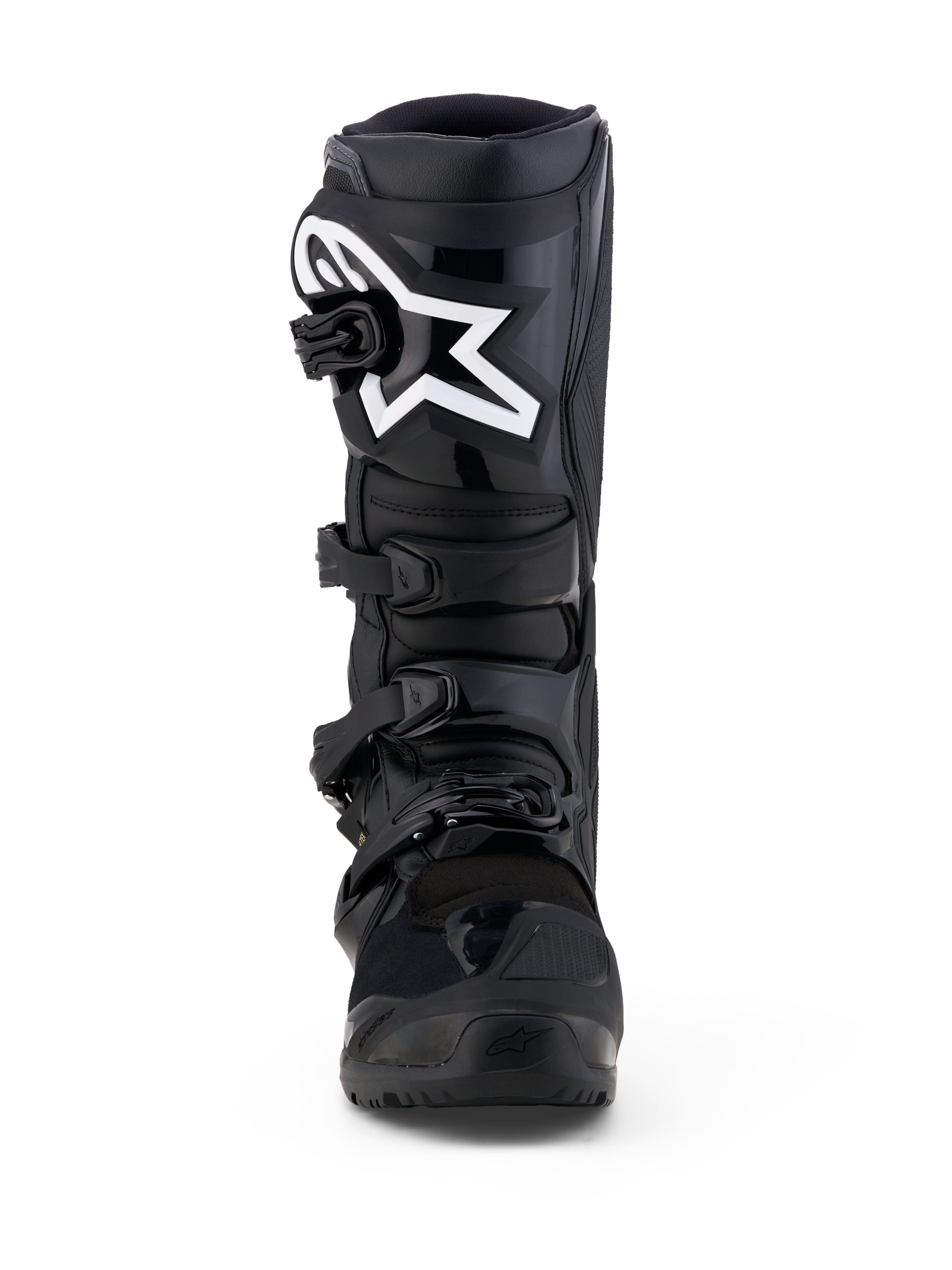 Alpinestars Tech 7 Enduro Gore-Tex, buty motocyklowe enduro, czarne i białe, wodoodporna membrana, certyfikowane CE, wytrzymała ochrona TPU.