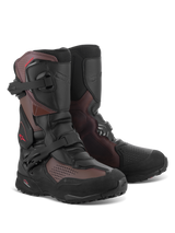 Alpinestars XT-8 GORE-TEX Boots, Adventure Enduro Boots, Black and Brown, featuring a double buckle closure system, rugged off-road design, GORE-TEX branding, and a durable lugged outsole.