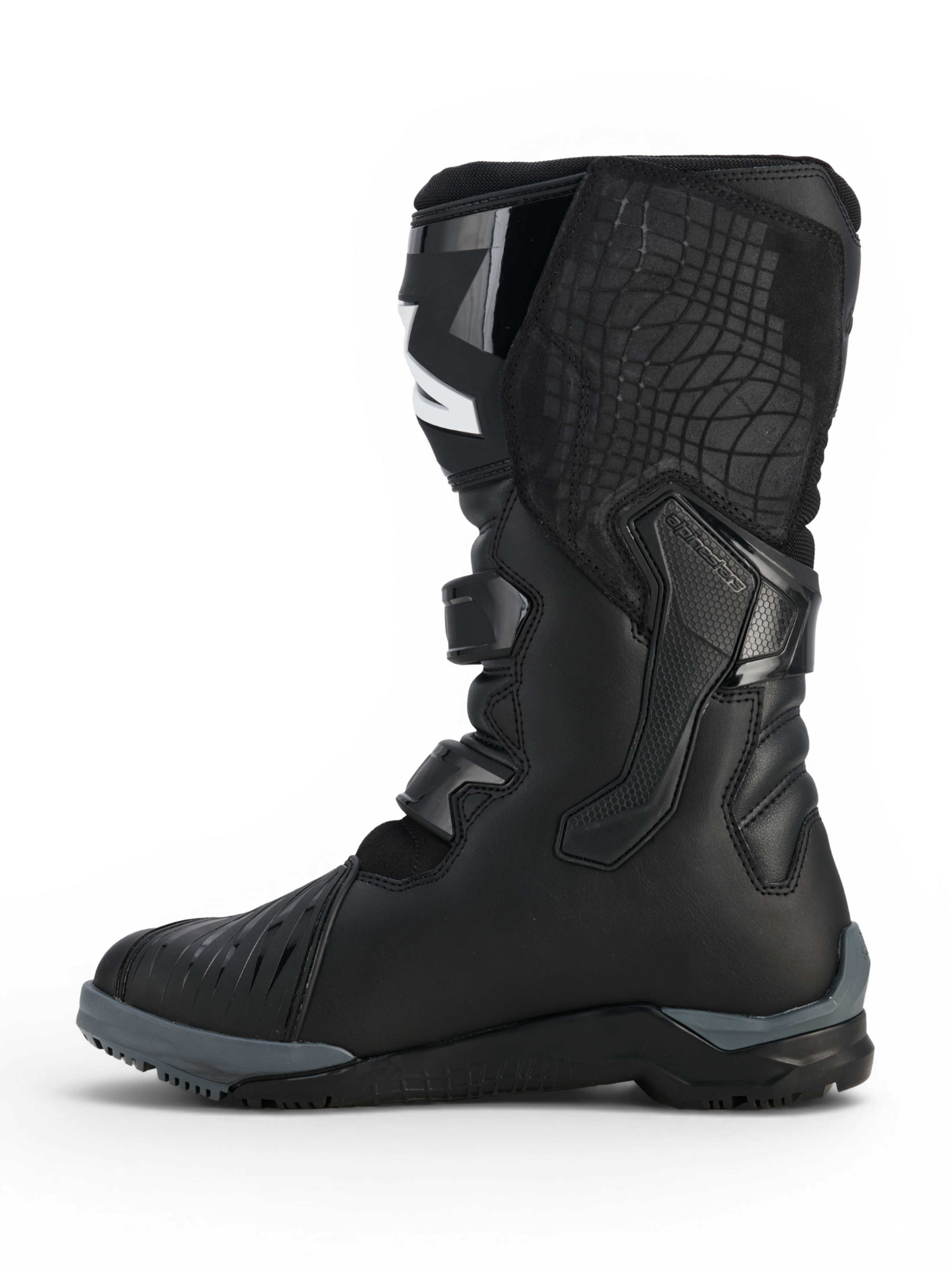 Alpinestars Corozal V2 Adventure Drystar®, czarne męskie buty motocyklowe adventure, ochraniacze piszczeli i kostki, klamry regulacyjne, wodoodporna membrana Drystar® i podeszwa terenowa