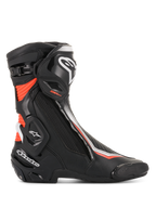Alpinestars SMX Plus V2, męskie buty motocyklowe wyścigowe, czarne i czerwone fluo, system Multi-Link Control, mikrofibra.