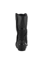 Buty Alpinestars SMX-6 V3 Drystar®, sportowe buty motocyklowe, czarne, widok z tyłu z ochraniaczem pięty TPU i tylnym mostkiem łydki z detalami z siatki, białe logo na pięcie