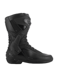 Alpinestars SMX-6 V3 GORE-TEX, buty motocyklowe, czarne i ciemnoszare, wodoodporne, boczny ochraniacz kostki TPU i nagolennik, ergonomiczna konstrukcja z mikrofibry z panelami z siatki 3D, logo GORE-TEX z boku, specjalistyczne obuwie na tor i ulicę