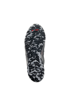 Alpinestars CR-8 GORE-TEX Shoes, Outsole View, Black and Mid Gray Camouflage pattern, Red TPF logo on textured rubber sole, waterproof touring footwear detail