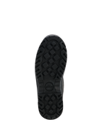 Buty motocyklowe damskie Alpinestars Judy Waterproof, czarne buty motocyklowe, widok od spodu na wytrzymałą gumową podeszwę zewnętrzną, teksturowany wzór bieżnika zapewniający lepszą przyczepność i trwałość, z logo Stella