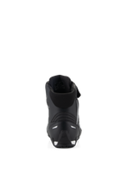 Alpinestars Stella Faster-4 Shoes, damskie buty motocyklowe, czarne, widok z tyłu pokazujący wyściełany kołnierz, wzmocnioną osłonę pięty TPR i odblaskowe elementy, smukły, sportowy design do jazdy szosowej
