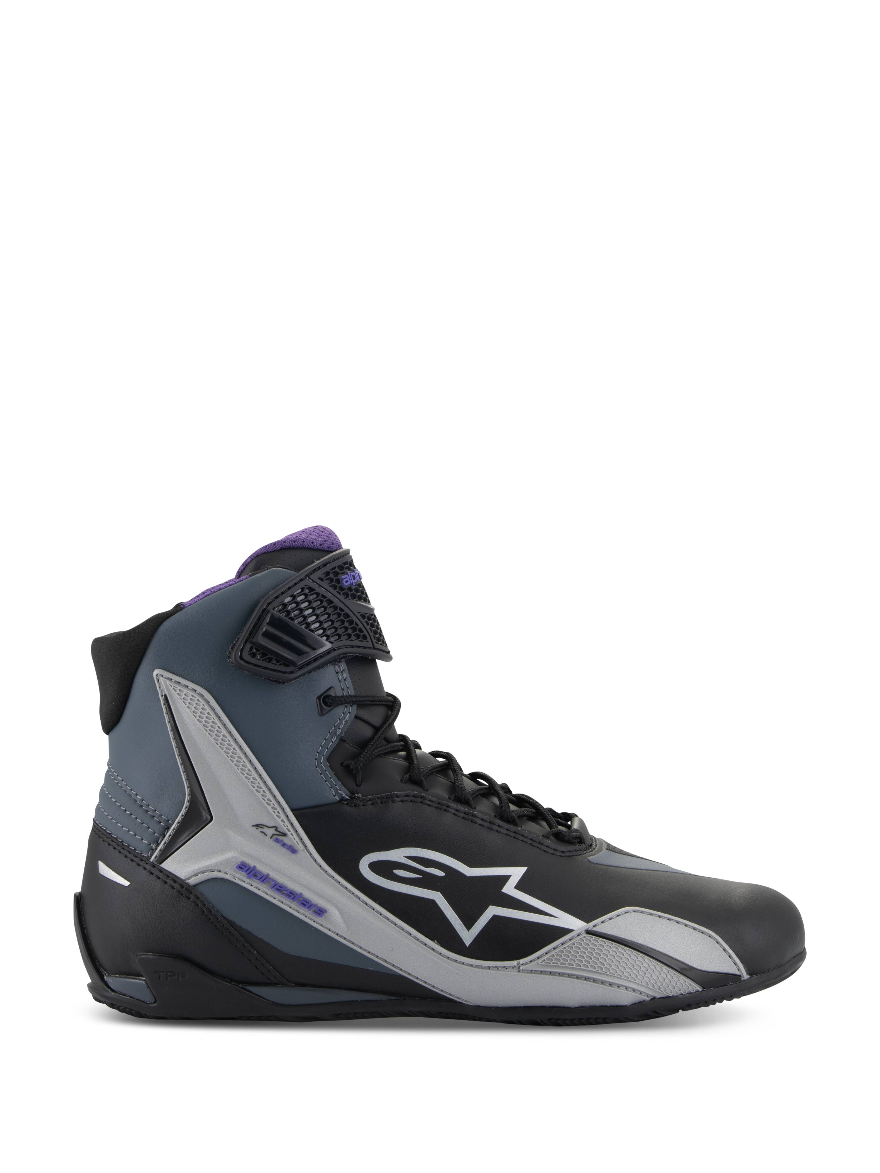 Buty Alpinestars Stella Faster-4, damskie buty motocyklowe, czarne i fioletowe, ochronna konstrukcja z mikrofibry