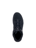 Alpinestars Chrome Air Shoe, miejskie buty motocyklowe, czarne, widok z góry pokazujący cholewkę z zamszu i siatki, system sznurowania z elastycznym zapięciem, swobodny design sneakersów do codziennej jazdy miejskiej