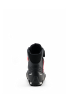 Buty damskie Alpinestars Stella Faster-4 Drystar®, Black Gray Coral Fluo, widok z tyłu ukazujący wsparcie pięty i odblaskowe akcenty, wodoodporne buty motocyklowe o sportowym designie dla kobiet