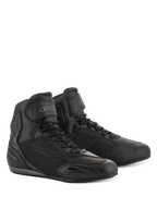 Alpinestars Faster-3 Drystar® Riding Shoes, buty motocyklowe, czarne i szare (Cool Gray), wysoka konstrukcja ze sznurowadłami i paskiem na rzep na kostce, smukła cholewka z mikrowłókna z panelami ochronnymi, wodoodporne obuwie do jazdy szosowej