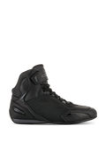 Buty motocyklowe Alpinestars Faster-3 Drystar, czarno-szare sneakersy motocyklowe, wysoka konstrukcja ze sznurowadłami i paskiem na rzep, wodoodporna cholewka z mikrowłókna, sportowe obuwie szosowe