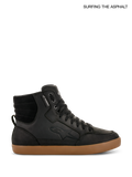 Alpinestars J-6 Waterproof, męskie miejskie buty motocyklowe, czarne z gumową podeszwą w kolorze brązowym, skórzana konstrukcja z wodoodporną membraną