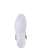 Buty Alpinestars Chrome Drystar®, widok od spodu podeszwy, biała, z sześciokątnym wzorem bieżnika zapewniającym przyczepność, wytłoczone logo i branding Alpinestars, codzienne miejskie buty motocyklowe