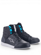 Alpinestars Chrome Women's Drystar® Shoes, waterproof urban motorcycle riding shoes in black and turquoise leather.
