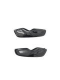 Alpinestars SMX-6 Toe Sliders, wymienne slidery do butów motocyklowych, czarne, błyszczące i matowe wykończenie, aerodynamiczny design z wytłoczonym logo gwiazdy, para do użytku wyścigowego i sportowego