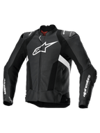 Alpinestars Skórzana Kurtka Missile V3 Airflow, męska perforowana motocyklowa kurtka sportowa w kolorze czarnym i białym, skóra bydlęca premium z ochraniaczami ramion i łokci oraz kompatybilnością z Tech-Air
