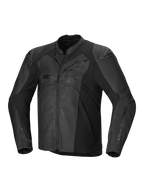 Alpinestars Kurtka Faster V3 Skórzana, męska kurtka motocyklowa wyścigowa, czarna, konstrukcja ze skóry premium z panelami stretch
