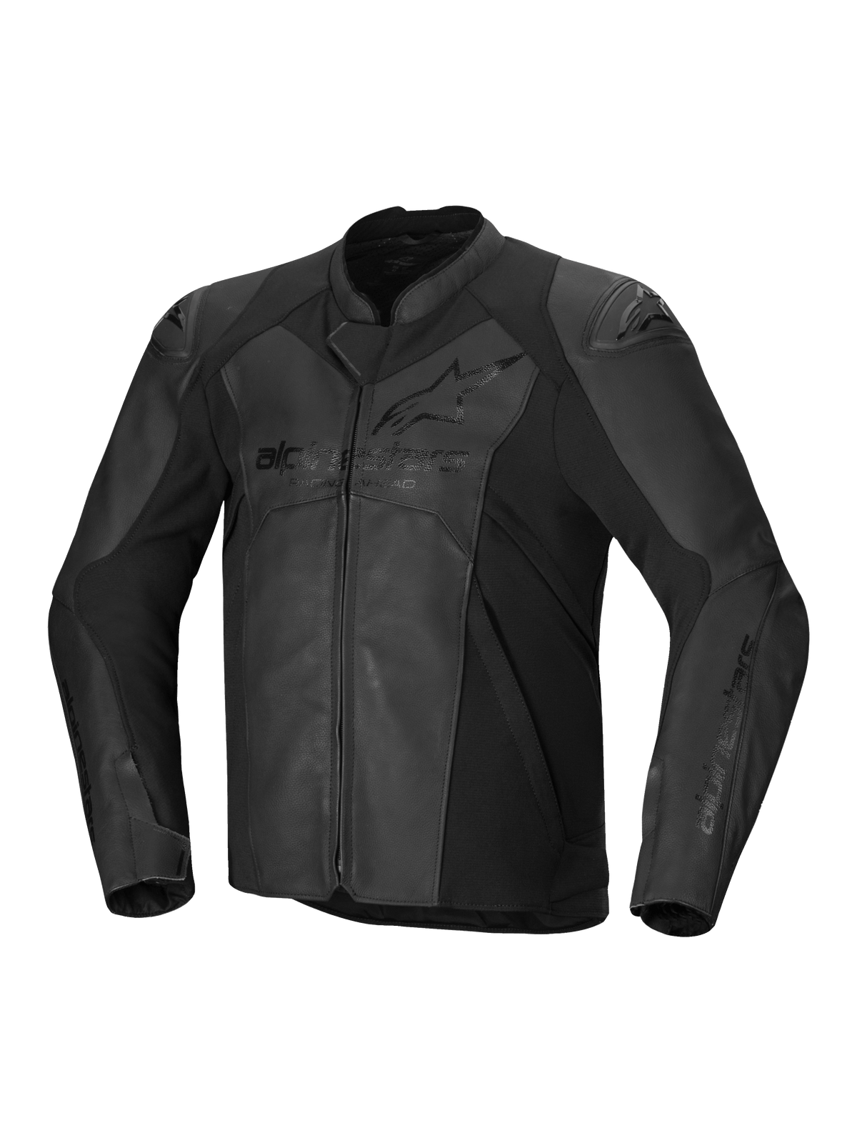 Alpinestars Kurtka Faster V3 Skórzana, męska kurtka motocyklowa wyścigowa, czarna, konstrukcja ze skóry premium z panelami stretch