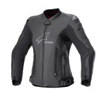 Alpinestars Kurtka Stella GP Plus V4 Skórzana, damska skórzana kurtka motocyklowa racingowa, czarna, certyfikat CE kategoria II AA, konstrukcja ze skóry premium