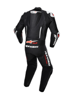 Skórzany kombinezon Alpinestars GP-R7 1 sztuka, wyścigowy, męski, czarny i biały, z garbem aerodynamicznym, Tech-Air Ready