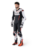 Alpinestars GP-R7 1-Piece Leather Suit, męski kombinezon motocyklowy, biało-czarny, skórzany, certyfikat AAA, model