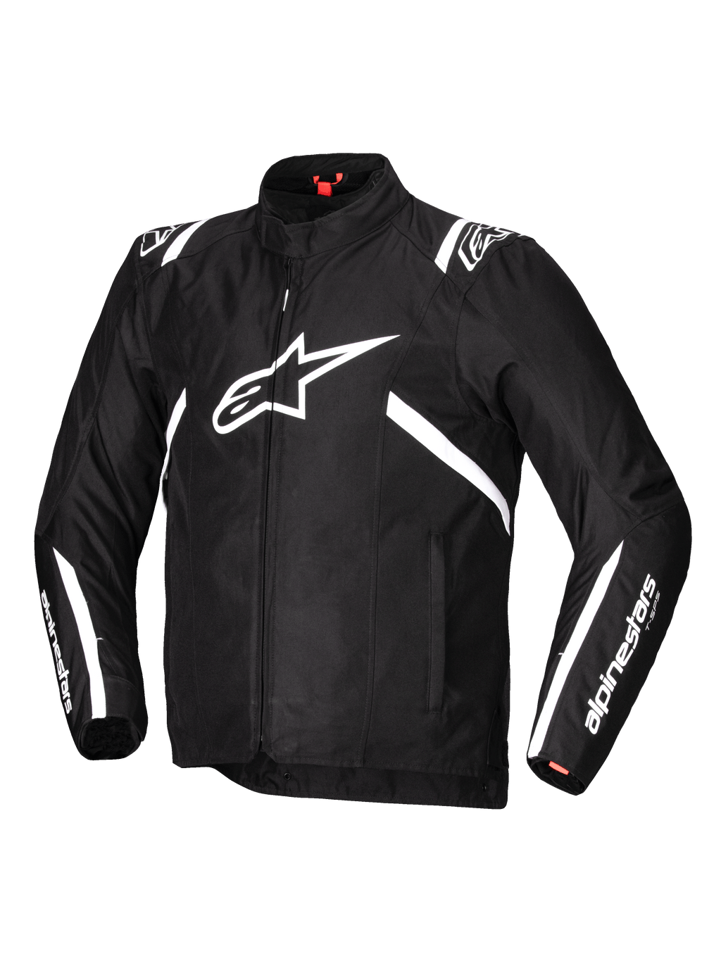 Alpinestars Kurtka T-SPS V2 Wodoodporna, męska tekstylna kurtka motocyklowa, czarna i biała, konstrukcja z poliestru 600D, ochraniacze Nucleon Flex Plus, z certyfikatem CE