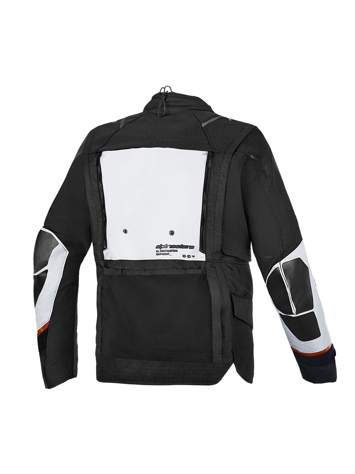 Alpinestars Harok V 2 Drystar Kurtka, motocyklowa kurtka turystyczno-terenowa, widok z tyłu przedstawiający ciemnoszarą i lodowatoszarą konstrukcję z dużym schowkiem na plecach