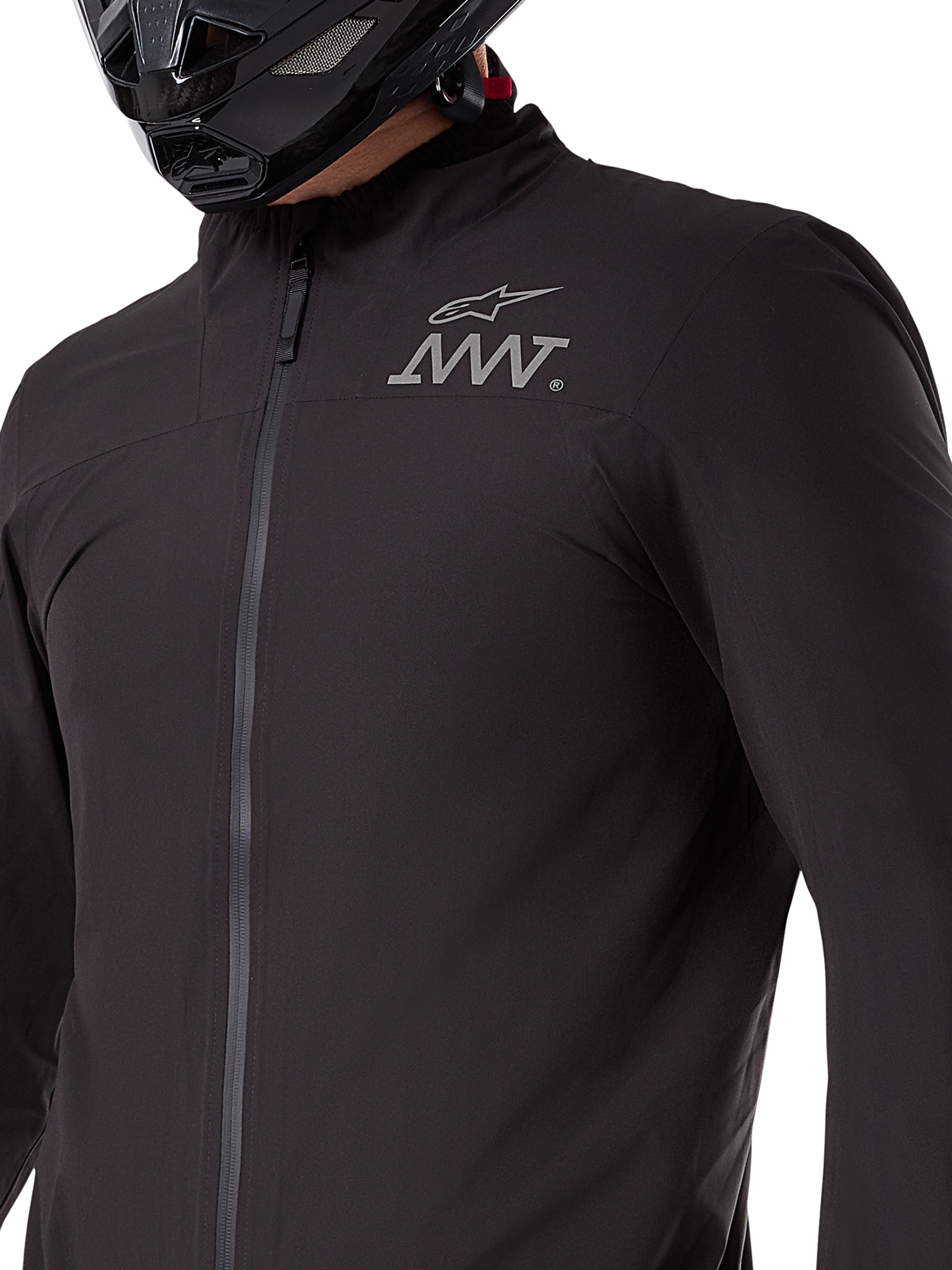 Alpinestars AMT-8 Stretch Drystar® XF Jacket Liner, czarna wodoodporna i wiatroodporna elastyczna warstwa, pakowna odzież techniczna do motocyklowej jazdy przygodowej