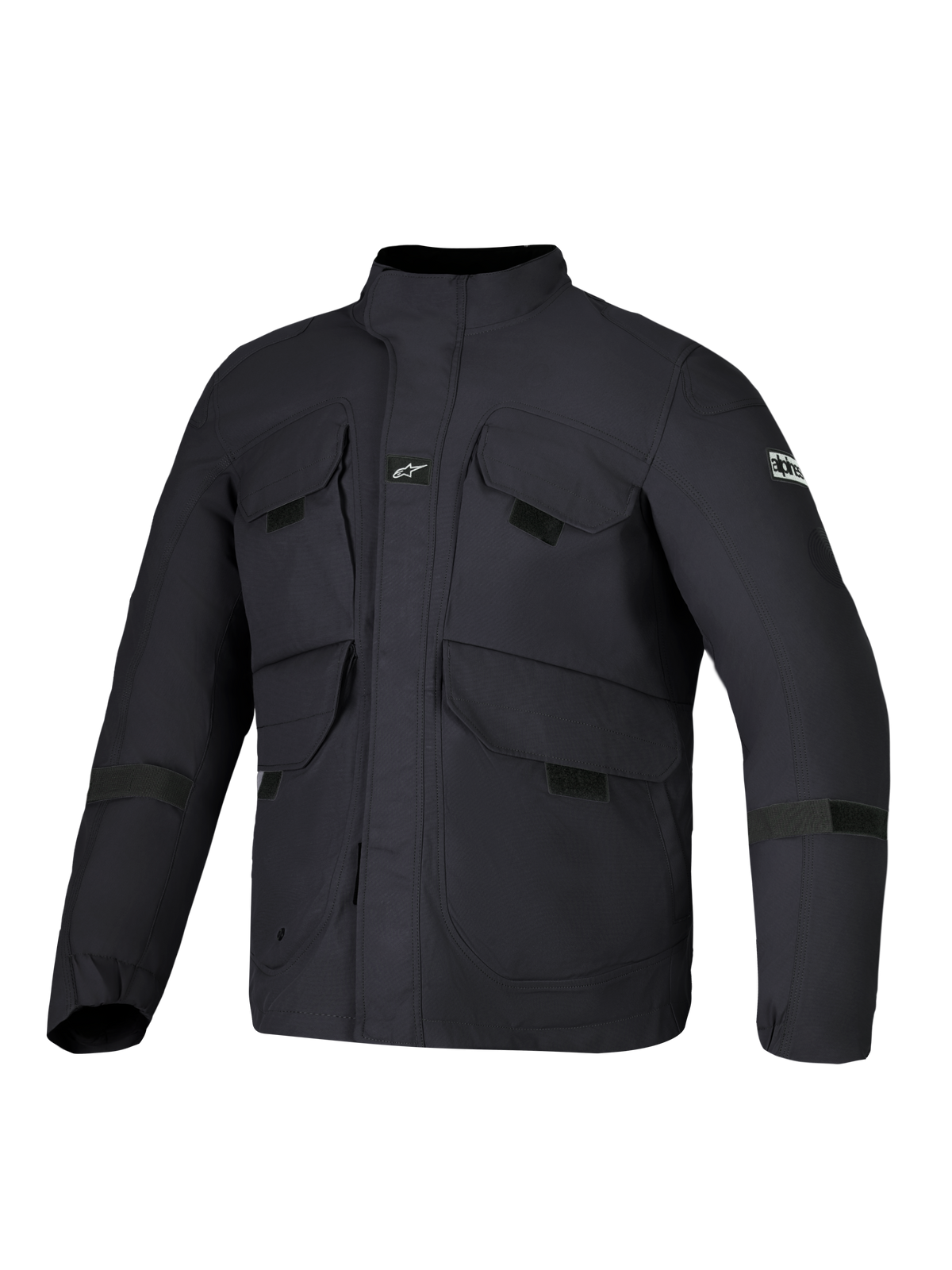 Alpinestars Altan Drystar Kurtka, czarna wodoodporna miejska kurtka motocyklowa, projekt kurtki z wieloma kieszeniami z tkaniny z kompatybilnością z ochraniaczami CE poziom 2