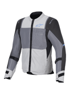 Alpinestars Kurtka ST-2 Air, męska turystyczna kurtka motocyklowa, lodowoszara, ciemnoszara i czarna, certyfikat CE poziomu AA z panelami wentylacyjnymi z siatki i ochraniaczami Nucleon Flex Plus
