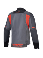 Alpinestars ST-2 Air, szara i czerwona kurtka motocyklowa touringowa, widok z tyłu, panele z siatki, system Tech-Air ready.
