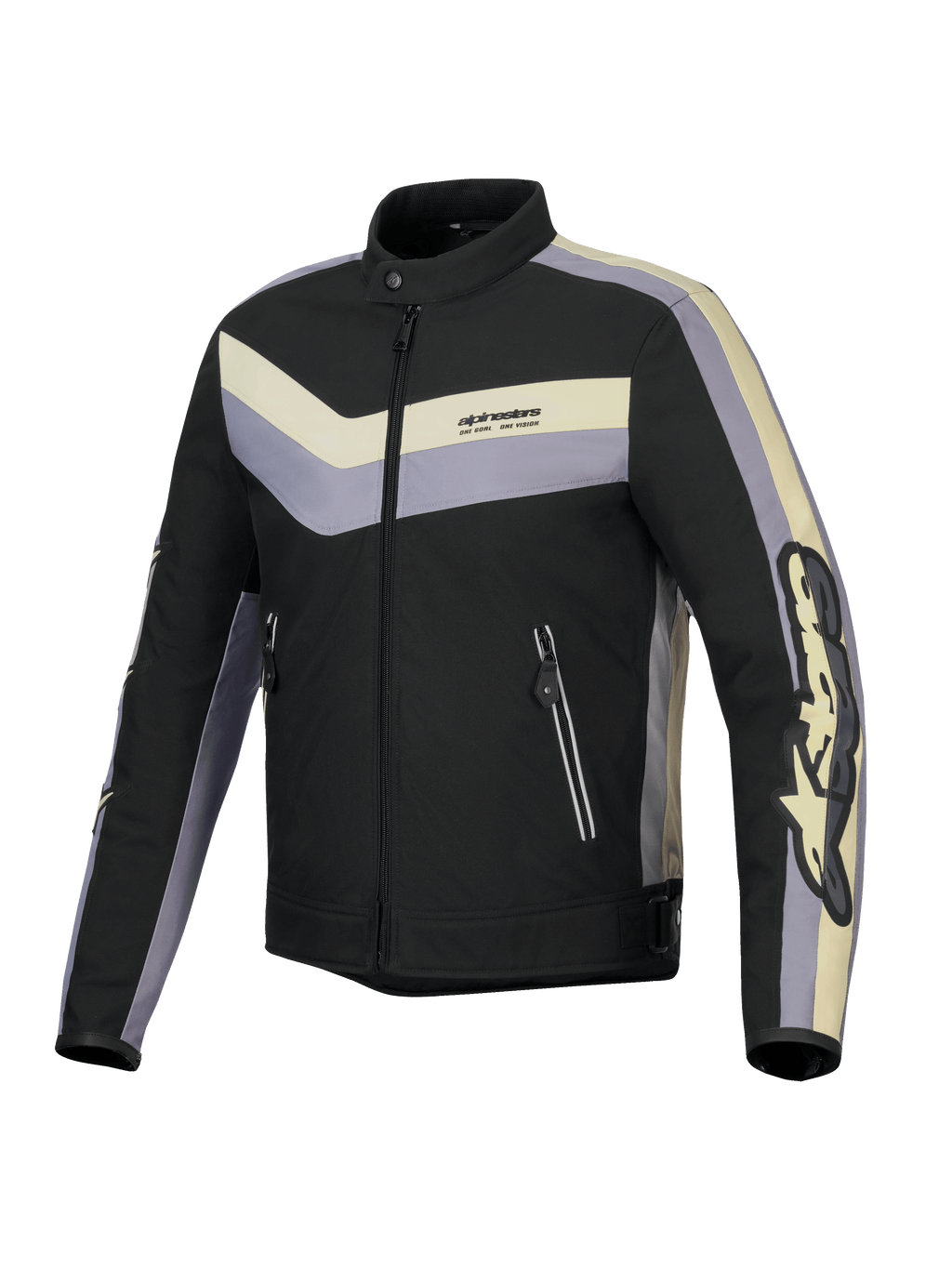 Alpinestars Kurtka T-Dyno Water Resistant, męska motocyklowa kurtka tekstylna w kolorze czarnym, ciemnoszarym i écru, certyfikowana CE, styl vintage