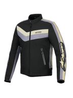 Alpinestars Kurtka T-Dyno Water Resistant, męska motocyklowa kurtka tekstylna w kolorze czarnym, ciemnoszarym i écru, certyfikowana CE, styl vintage