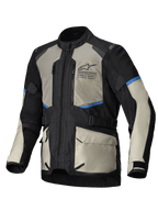Alpinestars Kurtka Andes Air Drystar®, męska turystyczna kurtka motocyklowa, czarna, szara i niebieska, z rozległą wentylacją z siatki, wodoodporną membraną i certyfikowanymi ochraniaczami CE