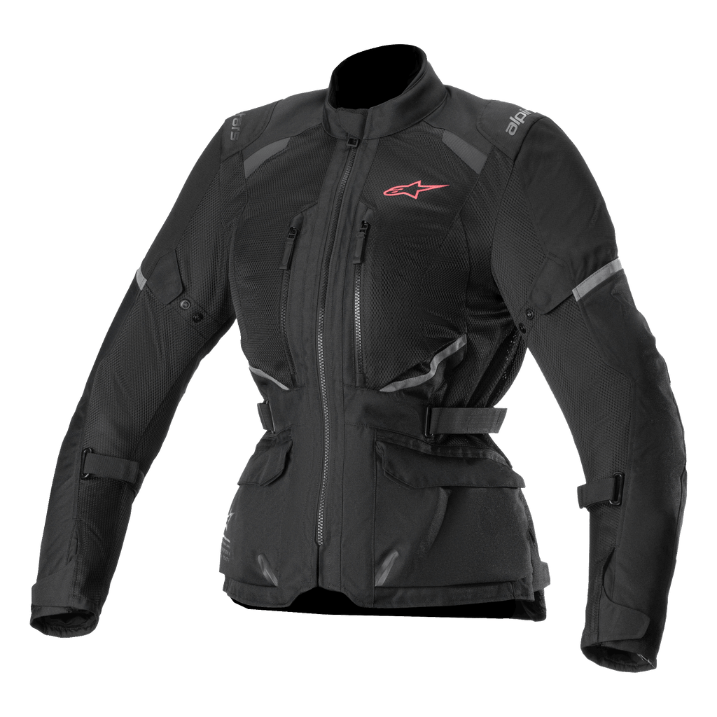 Kurtka Stella Andes Air Drystar®, damska kurtka motocyklowa turystyczna, czarna, certyfikowana tekstylna kurtka z rozległą wentylacją z siatki i kompatybilnością z Tech-Air
