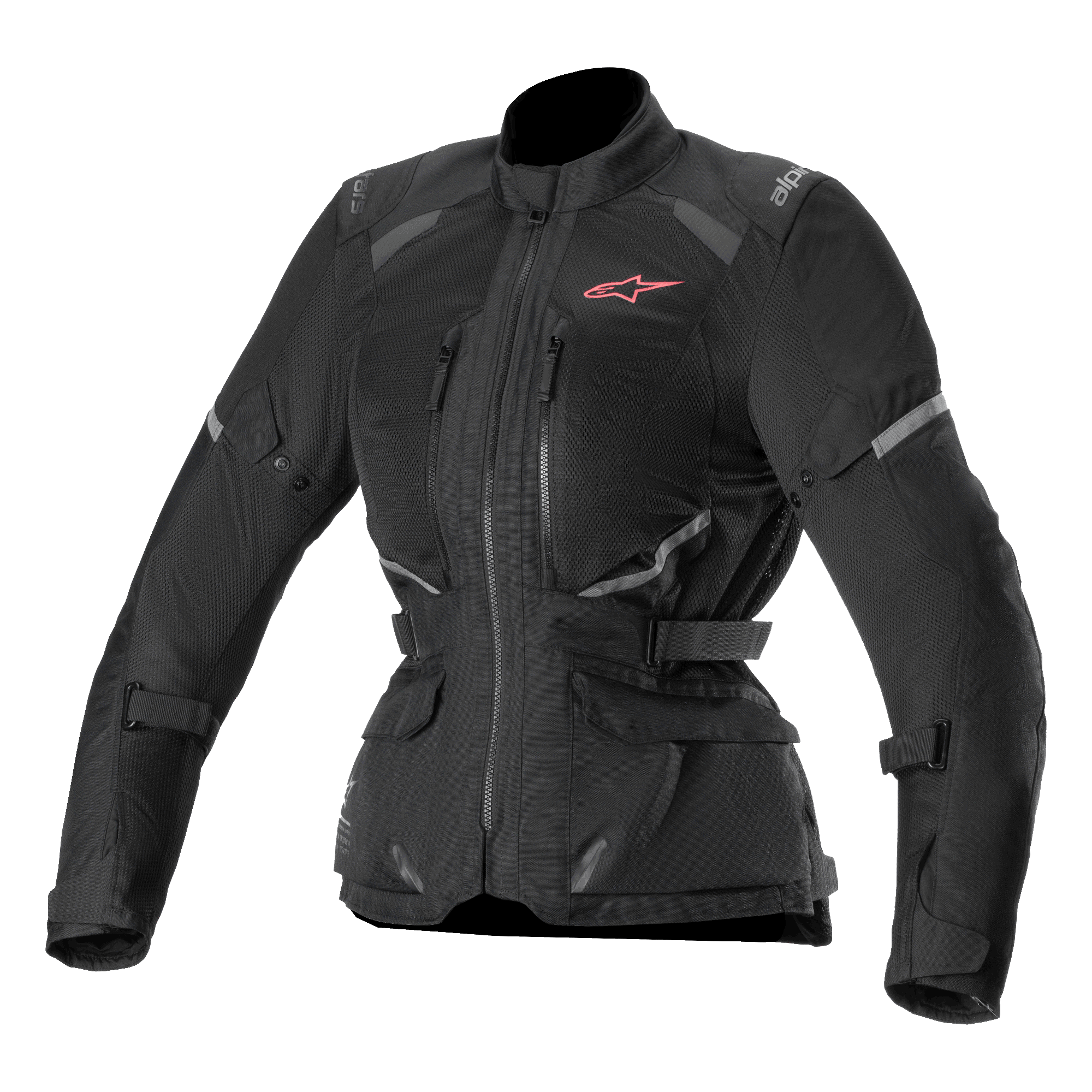Kurtka Stella Andes Air Drystar®, damska kurtka motocyklowa turystyczna, czarna, certyfikowana tekstylna kurtka z rozległą wentylacją z siatki i kompatybilnością z Tech-Air
