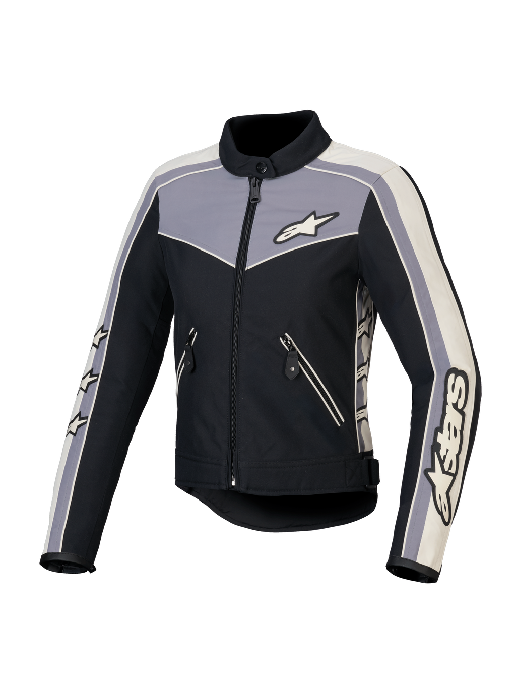 Alpinestars Kurtka Stella T-Dyno Water Resistant, damska kurtka motocyklowa tekstylna, czarna, szara i ecru, certyfikowana CE, wodoodporna