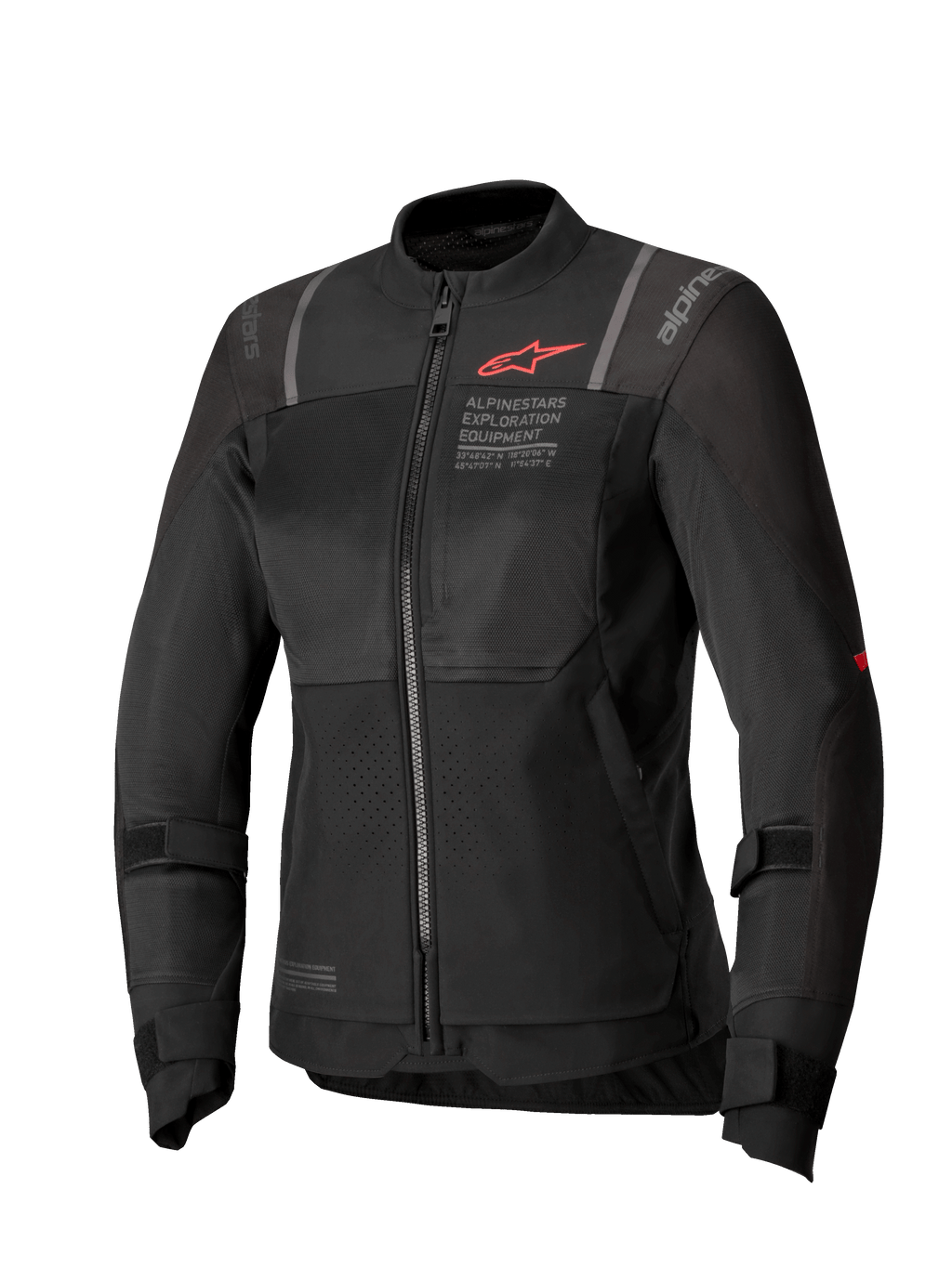 Alpinestars Kurtka Stella ST-2 Air, damska turystyczna kurtka motocyklowa, czarna, konstrukcja z paneli siatkowych, certyfikat CE poziomu AA, Tech-Air ready