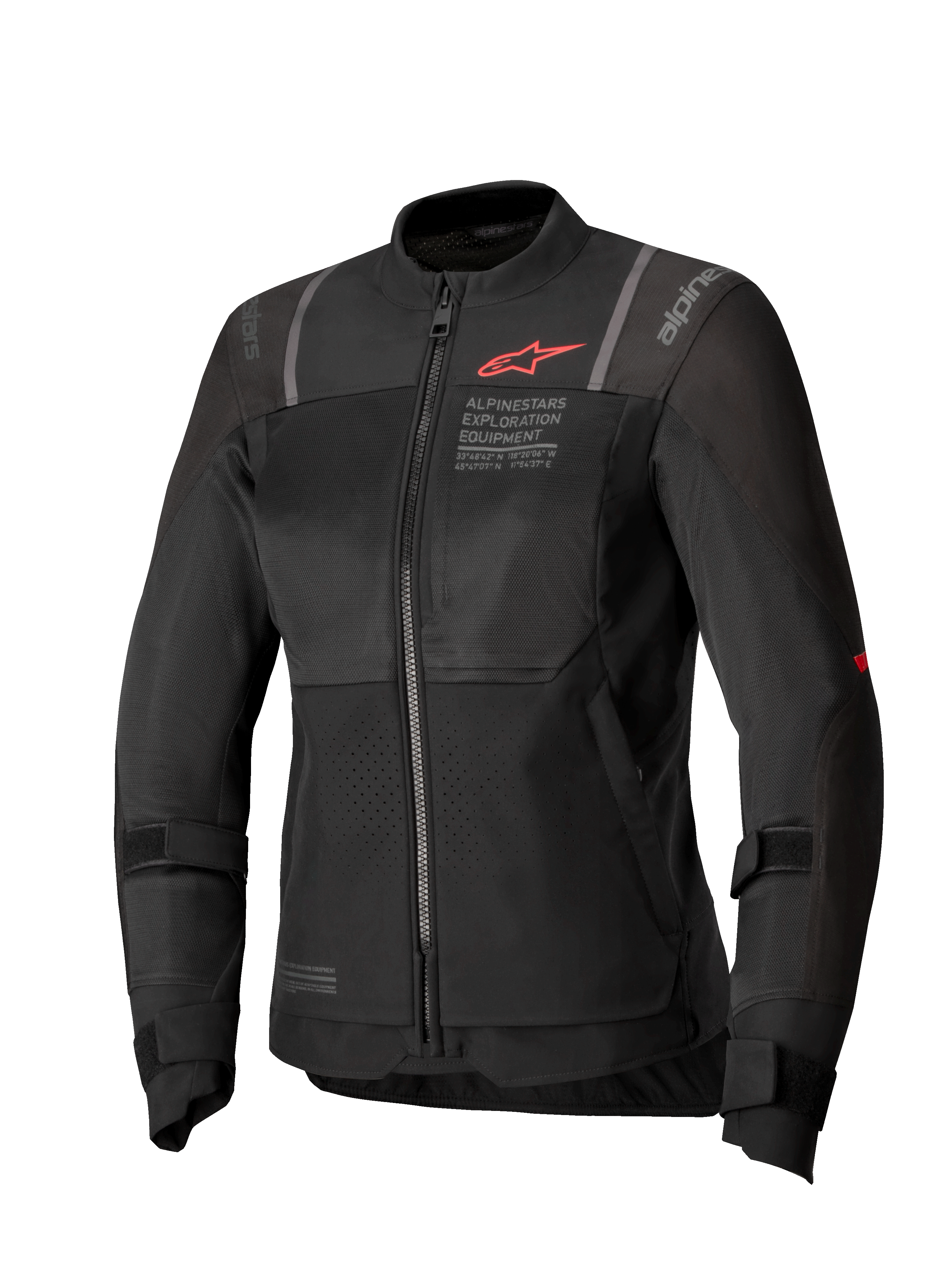 Alpinestars Kurtka Stella ST-2 Air, damska turystyczna kurtka motocyklowa, czarna, konstrukcja z paneli siatkowych, certyfikat CE poziomu AA, Tech-Air ready